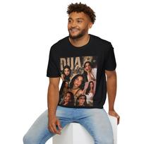Dua Lipa Pop Star Collage T-Shirt | Vintage Photo Montage, Celebrity Portraits XL