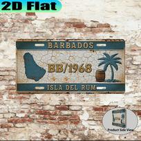 D Flatpc Barbados Isla Del Rum Vintage Aluminum Sign ( X in) for Decorative Purposes Only Rum Festival Gift Bro Gift 15x30cm(5.9x7.8inch)