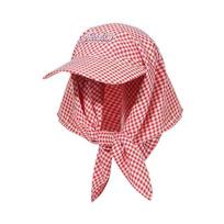 Embroidery Strappy Bandana Hat Cotton Letter Headscarf Hat Creative Plaid Baseball Cap  Beach raudona