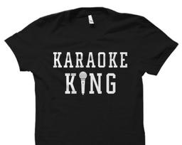 Karaoke Gift Karaoke Shirt Singer Gift Singer Shirt Lyrics Shirt Karaoke Fan Gift Music Gift Music Shirt Karaoke King Shirt #OS5965 XL