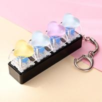 4 Keys Heart Keyboard Fidget Toys Decompression Keycap Keychain Pendant  Bag Charm G