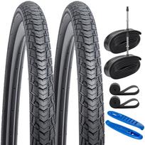 YunSCM 700x32C 700x32C Bicycle Tires Presta Valve 60mm Bicycle Rim Tape Tire Suitable for 700x32c Road 2-Pack, Tires, + Tubes, + + Levers, Bikes,