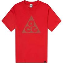 Nike ACG T Shirts Men's Red Crew Neck Moderate Straight Fit DJ3645-657 L