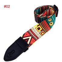 Fashion High Quality PU Leather Ends Adjustable Bass Belt Guitar Strap Blue Lighting Design Nylon 2