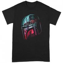 Star Wars: The Mandalorian Unisex Adult Mandalore Helmet Reflection T-Shirt L juoda
