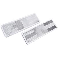 MFC PRO Naktinis saugos įspėjamasis atšvaitas Lipdukas Automobilio Sunkvežimio Priekabos Autobuso Atšvaitas Baltas 150x50(mm) 150x50(mm) balta