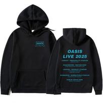 Singer O-Oasis Live 25 Tour Print Hoodie Mens Long Sleeve Sweatshirts Unisex Fleece Loose Pullover Y2k Clothing M