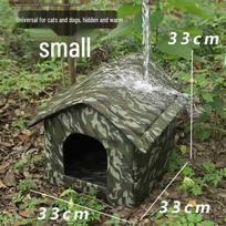 Outdoor Rainproof Warm Cat and Dog Bed: Enclosed Winter Shelter and Sleeping Nest for Stray Pets gray