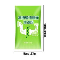 Foaming Drain Cleaner Powder Fast-Acting Clog Remover for Kitchen Sink & Bathtub, Powerful Pipe Declogger Dissolves Hair Grease 1PC