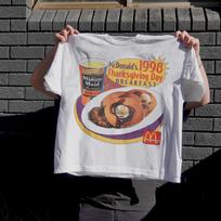 98 Thanksgiving Breakfast Promo White Vintage Washed T-Shirt Size XL Unisex T-Shirt XXXXL