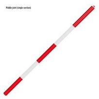 Standartinis aliuminio lydinio matavimo stulpas: Sustorinta, Raudonai ir Baltai Pažymėta, Galima įsigyti 2m, 3m ir 5m Ilgio Inžineriniams Matavimams. 2m Telescopic (Aluminum Alloy) red