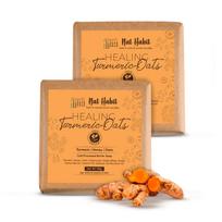 Nat Habit Turmeric Oats Bath Butter Soap Handmade Cold Processed Bar For Deep Cleansing And Skin Brightening 125g x 2