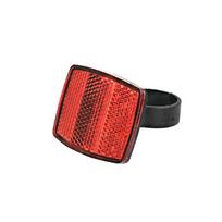 Radial Front Rear Road Bike MTB Safety Accessories Reflective Lens Warning Light Reflector raudona