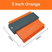 Multifunctional Outline Sampler Red Orange Template New Curved Ruler 5 Inch Orange