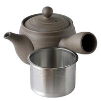 Tokoname Ware Teapot 360ml with Super Stainless Steel Tea Strainer - Made in Japan pilka spalva