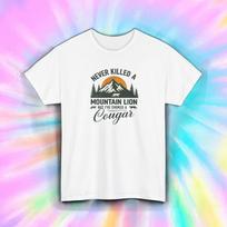 Funny Cougar Joke T Shirt Mountain Lion Humor Camping Hiking Gift Tee S-5XL XXXXL