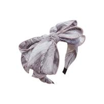 Creative Bownot Wide Hair Hoop ABS Floral Printed Hairband Simple Three-layer Bow Headband  Women Style 6