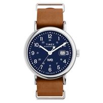 TIMEX Unisex Watch Weekender TW2W86800 Quartz 5 ATM Water Resistant Mineral Glass Navy Dial Brass