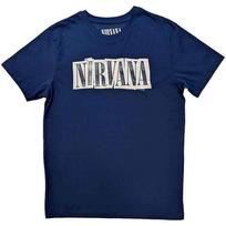 Nirvana T Shirt Box Band Logo new Official Unisex Denim Blue XL