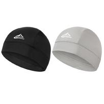 2Pcs Elastic Sports Headbands for Men Women Moisture Wicking Cap Compatible With Safety Helmets & Workouts