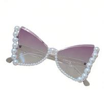 Cats Eye Sunglasses Adorned With Pearls For Casual And Formal Occasion
