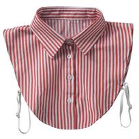 Multipurpose Women Collar Accessory Quick Style Changer Soft Removable Half Shirt Blouse Fabric Comfort Wear raudona