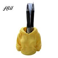 Gift for Teachers 3D Printed Hoodie Pen Holder, Makeup Brush Organizer Desk, Marker Holder Desk Creative Sweatshirt Shape Pencil Storage Container, geltona