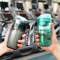 400ml Sport Shaker Bottle Plastic Water Bottle with Whisk Ball Lid Tea Filter Protein Shaking Cup BPA Free Leak Proof Durable 400ml žalia