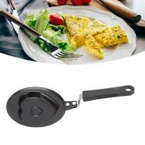 Black Mini Egg Frying Pan Cast Iron Omelette Pan Durable Frying Pan  Breakfast Cooking Style 1