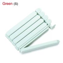 5Pcs Reusable Practical Candy Color Home Sealing Clamp Kitchen Tool Food Clips Snack Bag Sealer S žalia