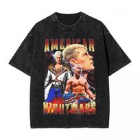 Retro Cody Rhodes Vintage Washed Tshirt Men Cotton Tops Shirts Retro Crewneck Short Sleeve S