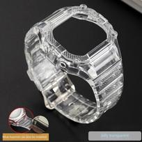 DW5600 integruotas rinkinys Casio mažo bloko DW-5600 GW-M5610 serijai modifikuotas želinis permatomas dėklas laikrodžio dirželio rinkinys GW-M5610