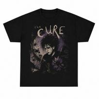 The Cure T-marškinėliai Robert Smith Gotikinio Roko Vintage Grafinis Marškinėlis Vyriški Juodi Medvilniniai 3XL