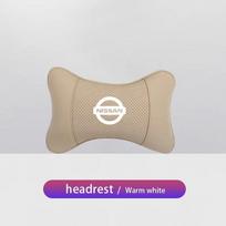 ABP3  1Pcs Car Seat Headrest Auto Logo Neck Pillow For Nissan Qashqai Juke Pulsar Sentra Altima Patrol Micra Rogue Almera Versa Pathf