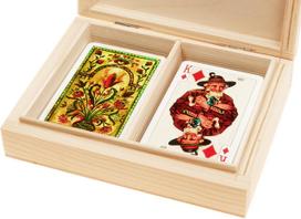 Piatnik Lux Folklor Playing Cards in a Wooden Box