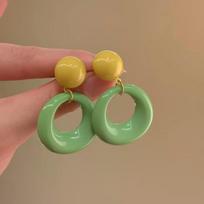 Dopamine Beach Resin Stud Earrings: Fashionable Luxury, Sweet & Stylish for Women