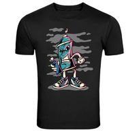 Angry Spray Paint Can Graffiti Street Art Graphic T-Shirt L