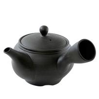 Tokoname Black Clay Teapot 320ml with Ceramic Mesh Strainer - Made in Japan juoda