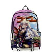 Cartoon Youthful School Bag Unisex Genshin Impact Kamisato Ayaka Travel Bags 3D Print Oxford Notebook multifunction Backpacks