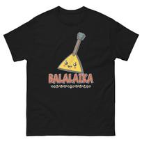 Balalaikos muzikos instrumento iliustracijos marškinėliai XXXXL