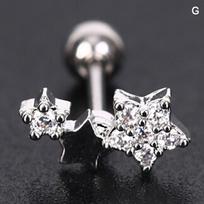Moon Sun Ear Helix Cartilage Body Piercing Auskarai Studs
