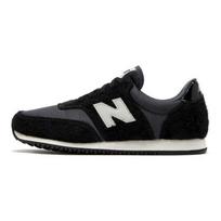 New Balance Comp 100 Women Retro Comfort Split Leather Synthetic Leather Low Casual Running Shoes Black Gray WLC100JB 35
