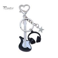 Guitar Lover Gift Keychain Pendant, Electric Shape Key Holder with Metal Music Keyring Lobster Clasp, Music-Themed for Rock Lovers And Students juoda