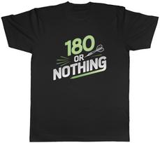 Darts Player 180 or Nothing Mens T-Shirt Tee Gift Top L