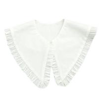 Breathable False Shirt Collar With Victorian Ruffle Trim Neutral Style Layering Accessory Removable Collar For Adults balta