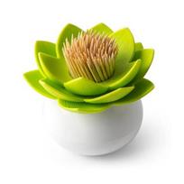 Lotus vatos tamponų dėžutė lotoso vatos pumpurų laikiklio pagrindo kambario dekoravimas / Lotus Toothpicks laikiklis Dantų krapštuko dėklas žalia