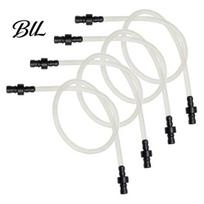 Smooth Inner Wall Milk Tube Coffee Machine Replacement Hose for Jura Impressa Easy Fine Foam Nozzles 4 Maker Nozzle Silicone Tubes with 8 Connectors 4pcs white