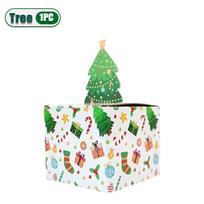 Christmas Surprise Box Festive Money Draw Gift Box with Santa Claus Elk Tree Pattern Holiday Party Supplies Home Decoration