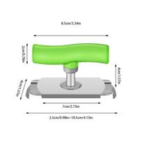 Stainless Steel Multi-Use Jar Opener Adjustable Labor-Saving Tool for Bottle Caps Can Lids Commercial Kitchen & Home Gadget žalia