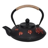 Straight Hook Spout Cast Iron Teapot Copper Handle Tea Pot Kettle Classic Iron Tea Pot  Tea Brewing